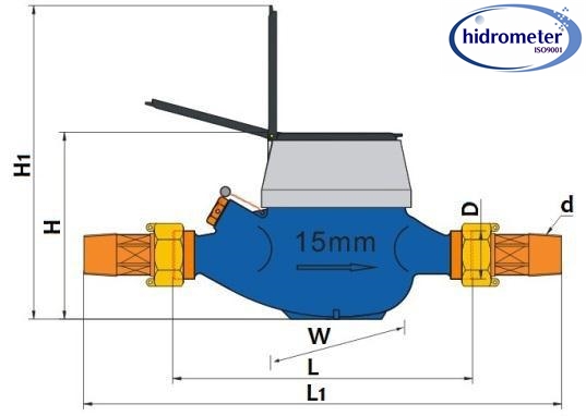 Multi Jet Dry-G Type Water Meter  price